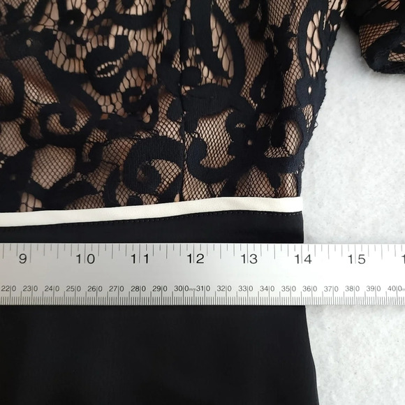 Tory Burch Lace Color Block Knee Length Dress - Picture 13 of 13